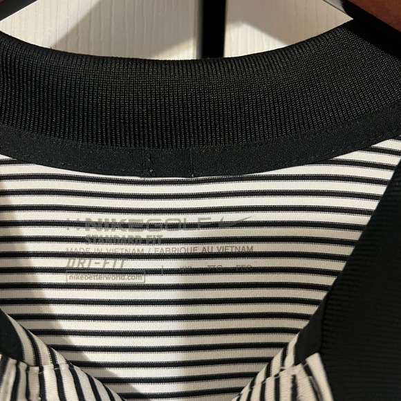 Men’s Nike Golf Dri-Fit Polo, XXL, White With Black Stripes. - Picture 4 of 9